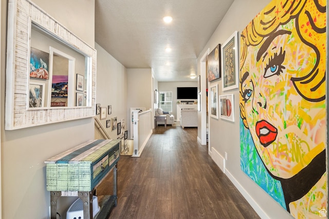 2319 N Penstemon Way, Lehi, UT 84043 - hall featuring dark wood-style flooring and recessed lighting