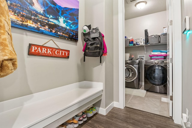 2319 N Penstemon Way, Lehi, UT 84043 - washroom featuring washing machine and clothes dryer and dark wood-style floors
