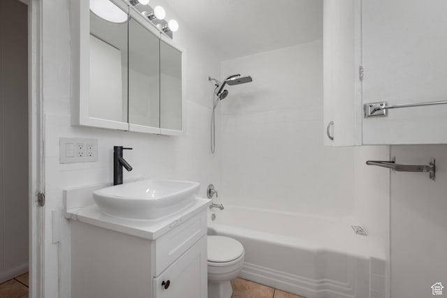 1145 Kensington Ave, Salt Lake City, UT 84105 - full bath featuring tile patterned flooring, vanity, and shower / bathtub combination