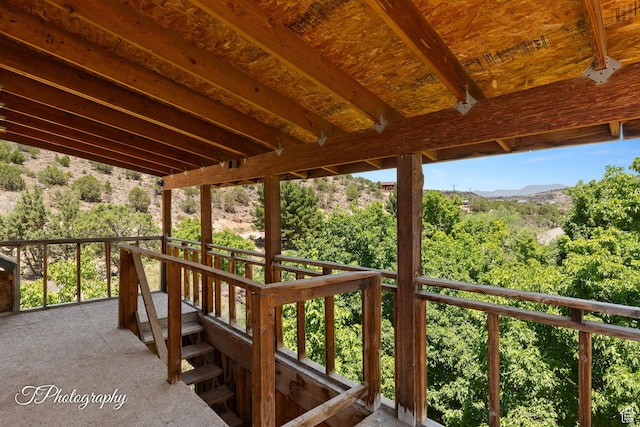 503 S Cottonwood Dr, Brookside, UT 84782 - wooden deck with a mountain view