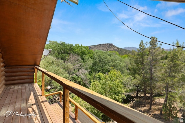 503 S Cottonwood Dr, Brookside, UT 84782 - balcony featuring a mountain view and a wooded view