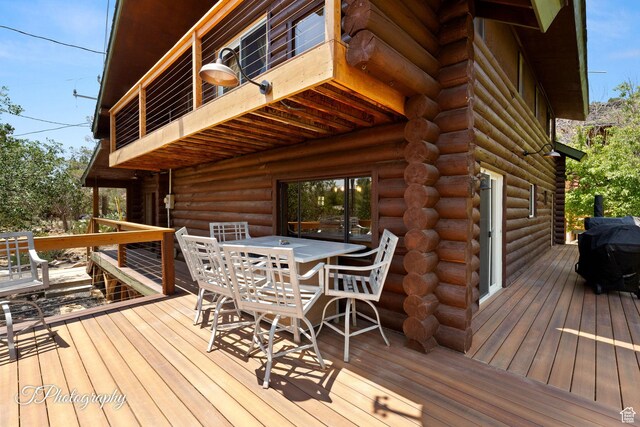 503 S Cottonwood Dr, Brookside, UT 84782 - deck featuring outdoor dining area and a grill