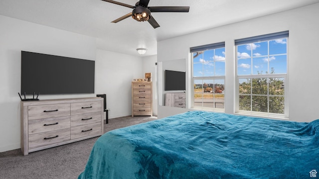 5681 W Pelican Ridge Ln, Salt Lake City, UT 84118 - bedroom featuring carpet flooring and a ceiling fan