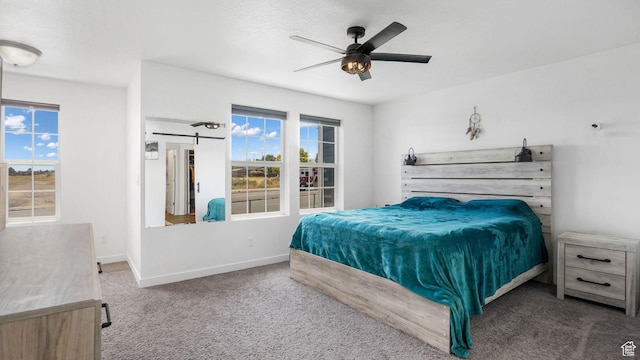 5681 W Pelican Ridge Ln, Salt Lake City, UT 84118 - carpeted bedroom featuring baseboards and ceiling fan