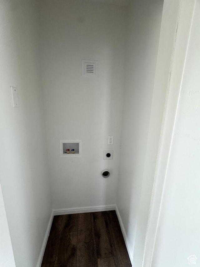 434 W Alta View Dr S, Midvale, UT 84047 - laundry room featuring electric dryer hookup, dark wood-type flooring, and washer hookup