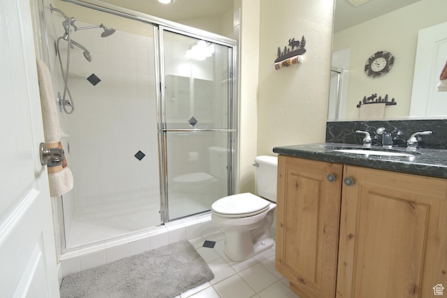 5133 N Cove Canyon Dr Unit 200, Park City, UT 84098 - bathroom featuring vanity, a shower stall, and tile patterned flooring
