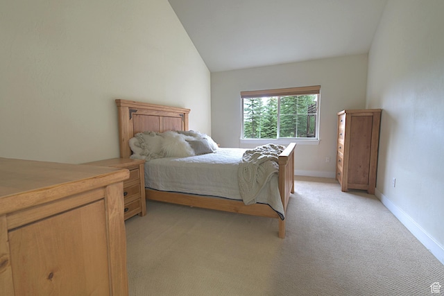 5133 N Cove Canyon Dr Unit 200, Park City, UT 84098 - bedroom featuring vaulted ceiling and light colored carpet