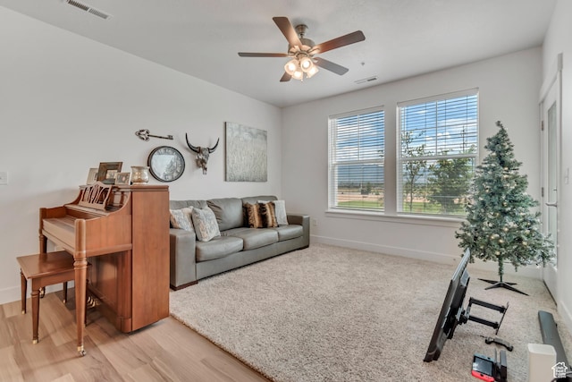 1382 N 3650 W Unit V101, Lehi, UT 84043 - living room with a ceiling fan and light wood finished floors