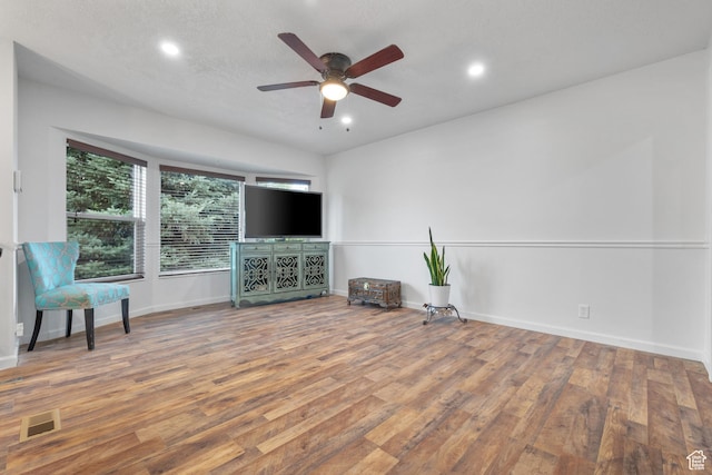 3305 W Kingsbrook Ave S Unit 148, Taylorsville, UT 84129 - unfurnished room with wood finished floors, a ceiling fan, and recessed lighting