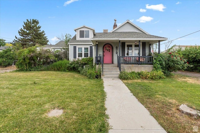 670 E 400 S, Payson, UT 84651 - bungalow-style home featuring a porch, a front lawn, and roof with shingles