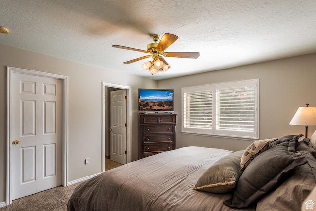 576 Mayo Dr N, Tooele, UT 84074 - carpeted bedroom with ceiling fan and a textured ceiling