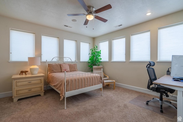 16 N Lions Head Cir, Washington, UT 84780 - bedroom featuring light carpet, an office area, and ceiling fan