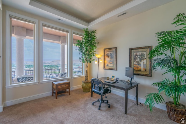 16 N Lions Head Cir, Washington, UT 84780 - carpeted office featuring baseboards and a raised ceiling
