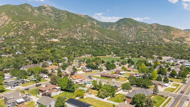 5883 S Jared Way E, South Ogden, UT 84403 - aerial overview of property's location with a mountainous background
