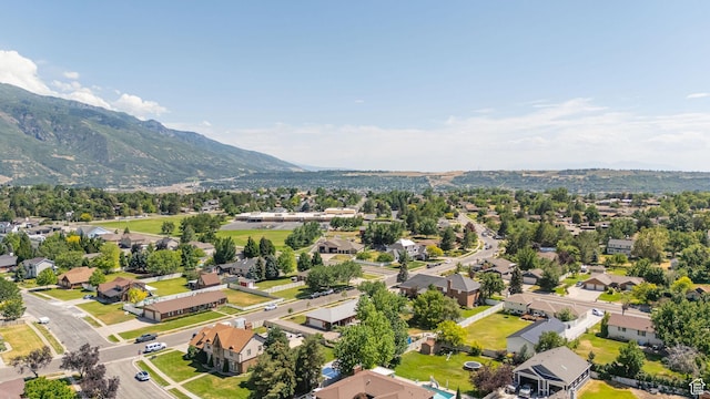 5883 S Jared Way E, South Ogden, UT 84403 - aerial view of residential area featuring a mountain backdrop