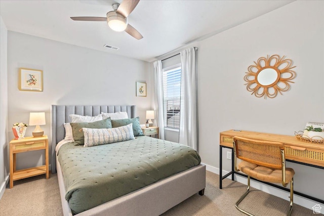 5328 W S Jordan Pkwy S, South Jordan, UT 84009 - bedroom with light carpet and a ceiling fan