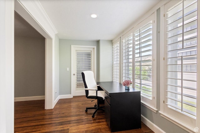 3075 E Kennedy Dr Unit 315, Salt Lake City, UT 84108 - office featuring dark wood-type flooring and recessed lighting