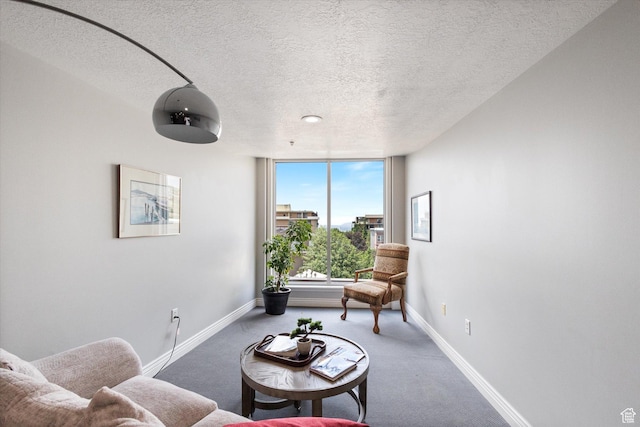 3075 E Kennedy Dr Unit 315, Salt Lake City, UT 84108 - living area with carpet flooring and a textured ceiling