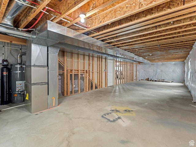 2296 S 2040 W, Woods Cross, UT 84087 - unfinished below grade area featuring strapped water heater and heating unit