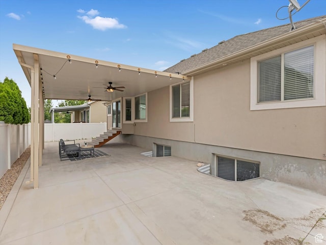 2296 S 2040 W, Woods Cross, UT 84087 - view of patio / terrace with a ceiling fan