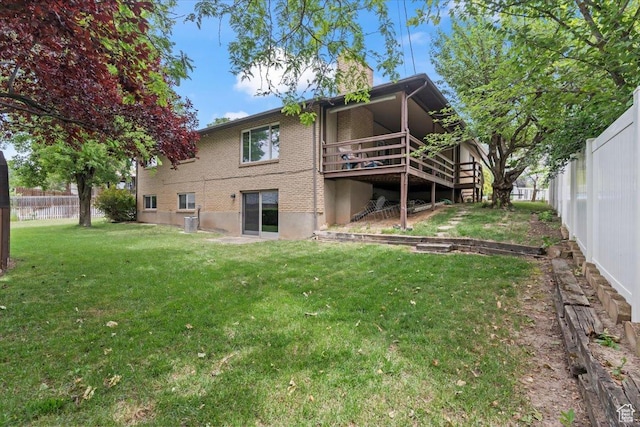 388 S Golden Circle Dr E, Fruit Heights, UT 84037 - rear view of property featuring a chimney and a fenced backyard