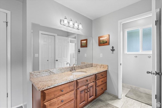 388 S Golden Circle Dr E, Fruit Heights, UT 84037 - bathroom with vanity and tile patterned flooring