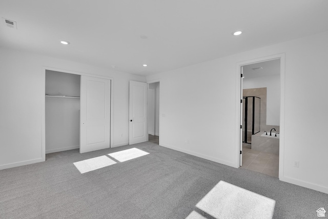 1089 S 3170 E Unit 205, Spanish Fork, UT 84660 - unfurnished bedroom featuring recessed lighting, carpet floors, a closet, and connected bathroom