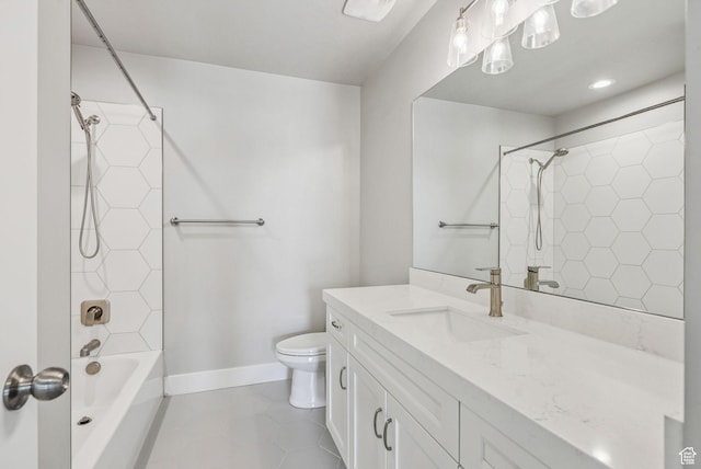 4269 W 2025 S, West Haven, UT 84401 - bathroom featuring vanity, tub / shower combination, and tile patterned floors