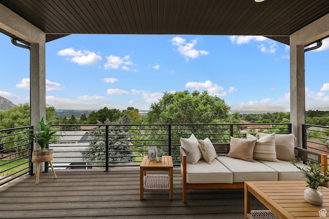 3071 N Mountain Rd Unit 4, North Ogden, UT 84414 - wooden deck featuring an outdoor hangout area