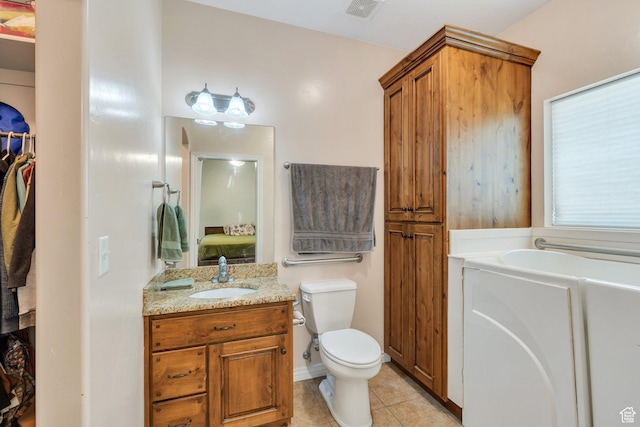 588 S 350 E, Pleasant Grove, UT 84062 - full bath featuring vanity, tile patterned floors, a bath, and a closet