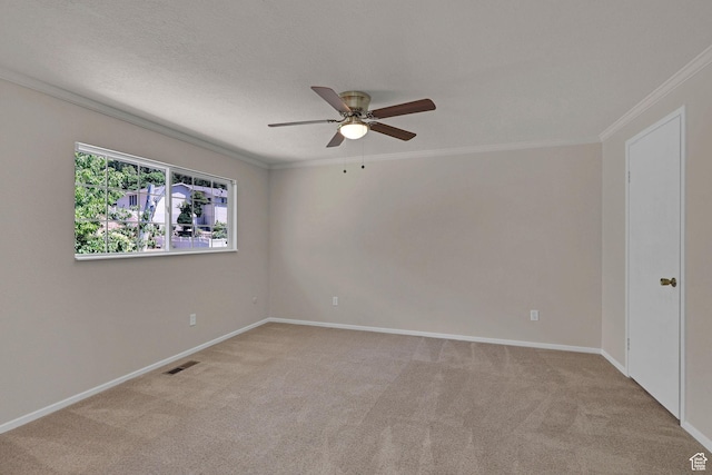 192 N Highland Blvd, Brigham City, UT 84302 - carpeted spare room with ornamental molding and a ceiling fan