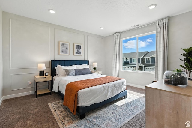 356 N Starboard Ln Unit 1555, Saratoga Springs, UT 84045 - bedroom featuring dark carpet and recessed lighting