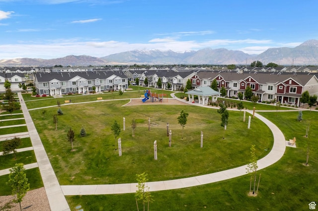 356 N Starboard Ln Unit 1555, Saratoga Springs, UT 84045 - aerial view of residential area with mountains and a park