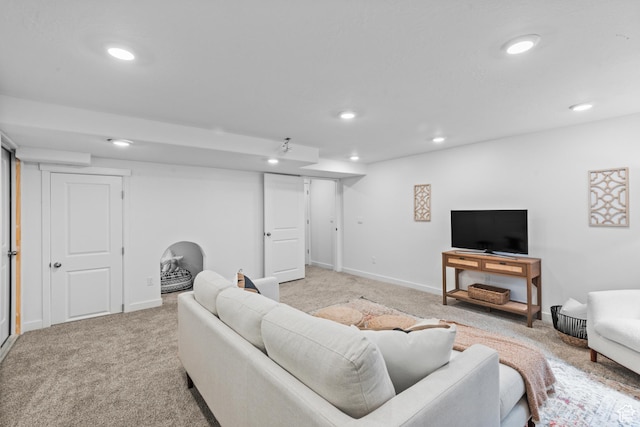 356 N Starboard Ln Unit 1555, Saratoga Springs, UT 84045 - living area featuring recessed lighting and light colored carpet
