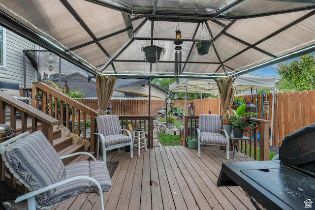 3561 S Jenelles Bay, West Valley City, UT 84119 - deck featuring a gazebo, a fenced backyard, and area for grilling