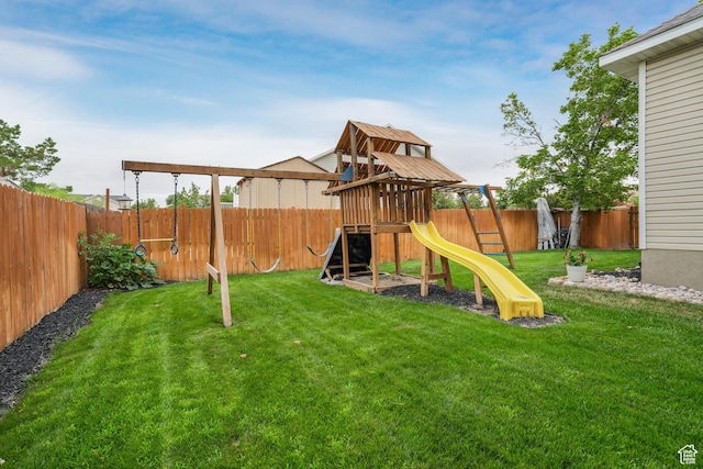 3561 S Jenelles Bay, West Valley City, UT 84119 - view of playground with a fenced backyard