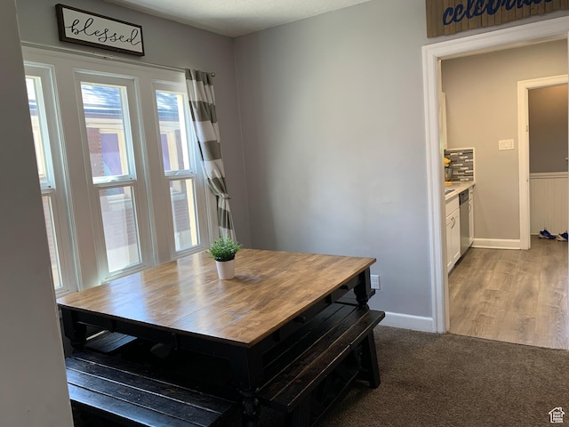 2425 Van Buren Ave, Ogden, UT 84401 - dining room featuring light colored carpet and baseboards