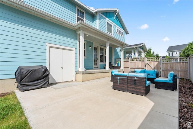 5131 W Mellow Way S, South Jordan, UT 84009 - view of patio featuring an outdoor hangout area and area for grilling