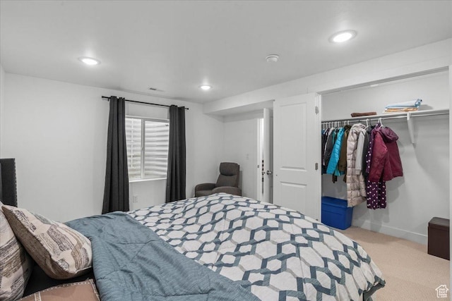5131 W Mellow Way S, South Jordan, UT 84009 - bedroom with carpet floors, recessed lighting, and a closet