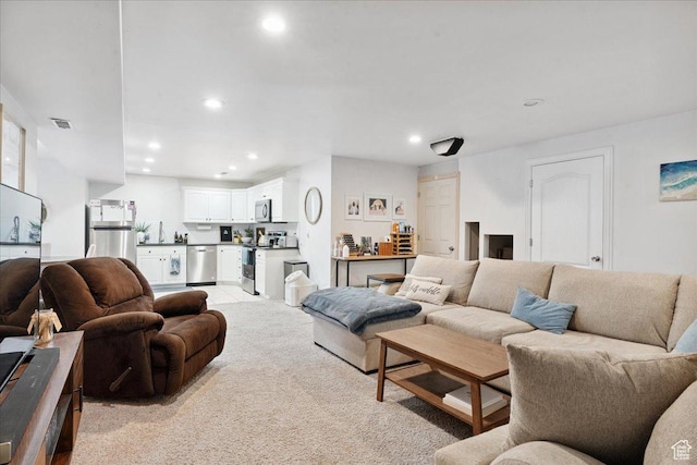 656 W 1310 N, Lehi, UT 84043 - living area with recessed lighting and light colored carpet