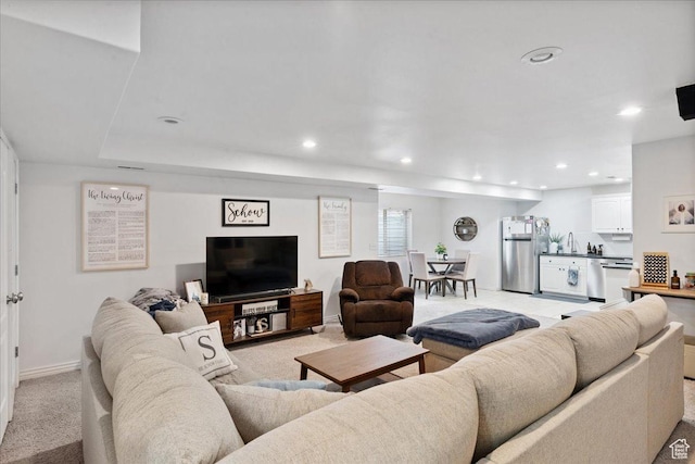 656 W 1310 N, Lehi, UT 84043 - living room with recessed lighting and light carpet