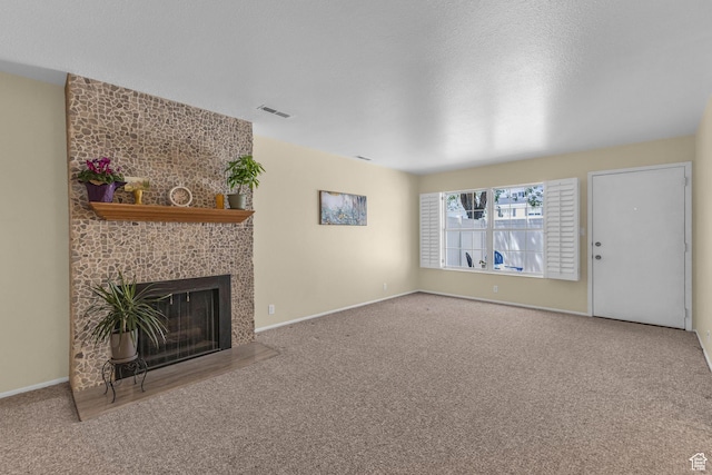 607 E 4030 S, Murray, UT 84107 - unfurnished living room with carpet flooring and a fireplace