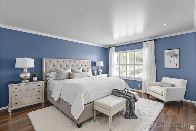 607 E 4030 S, Murray, UT 84107 - bedroom with ornamental molding and dark wood-style floors