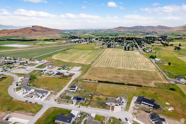 87 E Legacy Dr, Franklin, ID 83237 - aerial view of property and surrounding area featuring a mountain backdrop and rural landscape