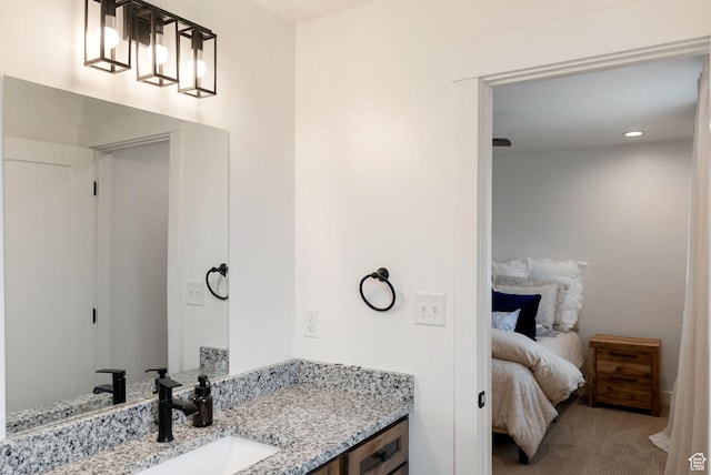 87 E Legacy Dr, Franklin, ID 83237 - ensuite bathroom with vanity and recessed lighting