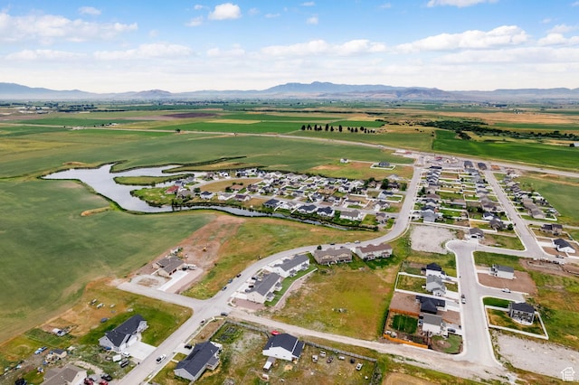87 E Legacy Dr, Franklin, ID 83237 - aerial overview of property's location featuring a water and mountain view and nearby suburban area