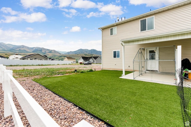 87 E Legacy Dr, Franklin, ID 83237 - view of yard with a mountain view and a patio
