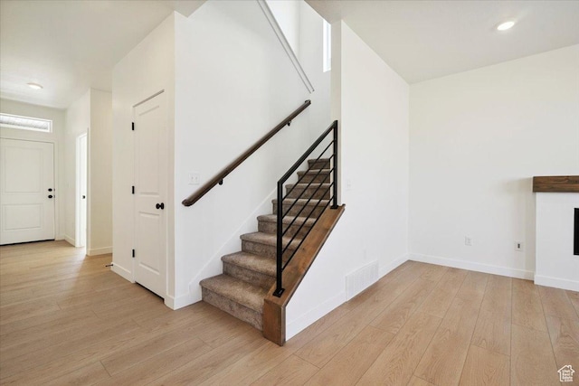 723 N Plainsman Dr Unit 109, Spanish Fork, UT 84660 - stairway featuring wood finished floors and recessed lighting