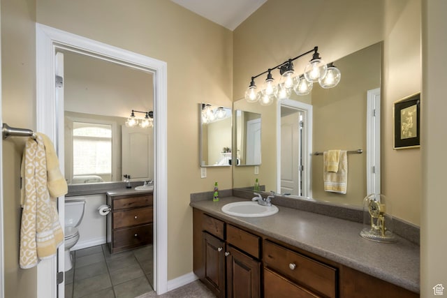 10453 N Canterbury Pl, Highland, UT 84003 - full bathroom with vanity and tile patterned floors