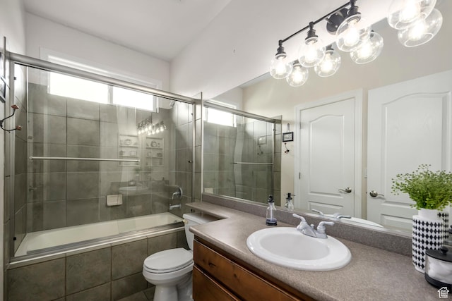 10453 N Canterbury Pl, Highland, UT 84003 - full bathroom featuring tiled shower / bath combo, vanity, and a chandelier